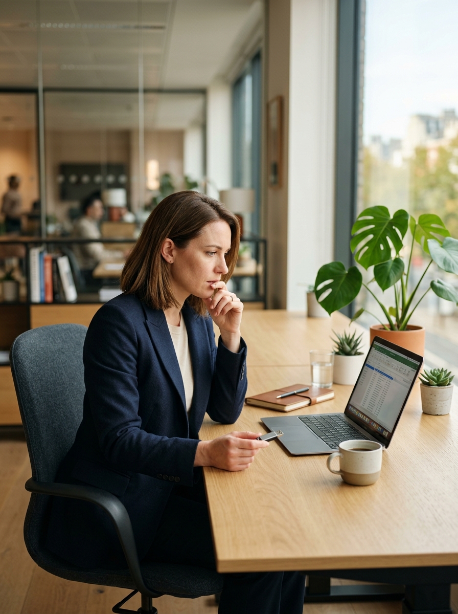 USB data loss scenario with a professional person