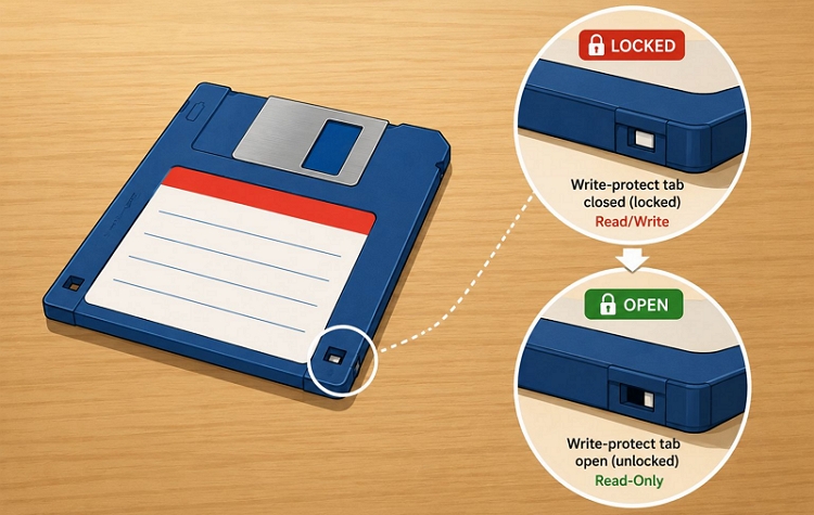flip the write-protect tab