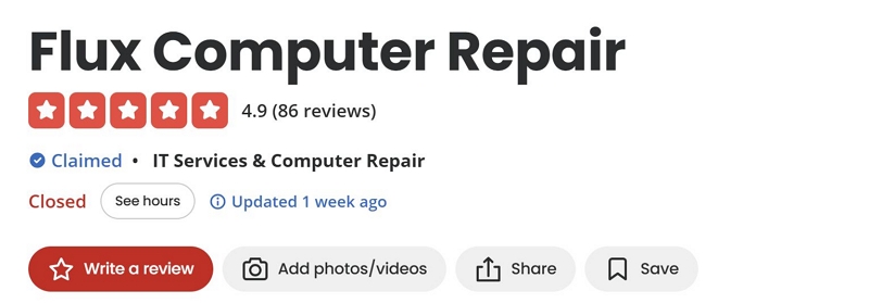 Flux Computer Repair reviews | Data Recovery Services in Portland