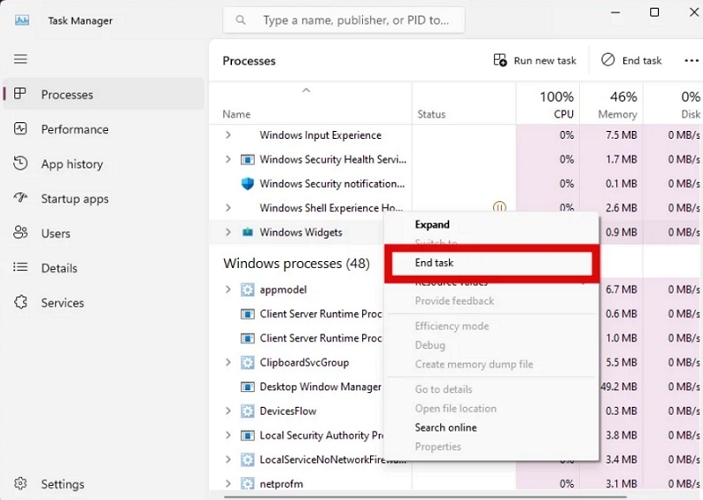 select End task | WD Elements External Hard Drive Not Showing Up