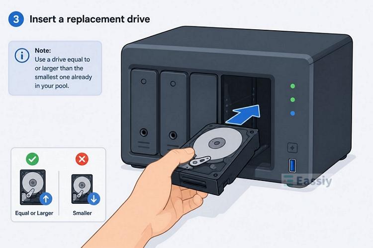 insert new drive
