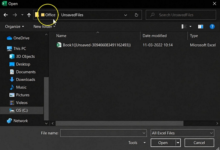 open File Explorer