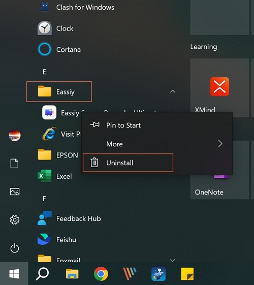 How to uninstall Eassiy programs?