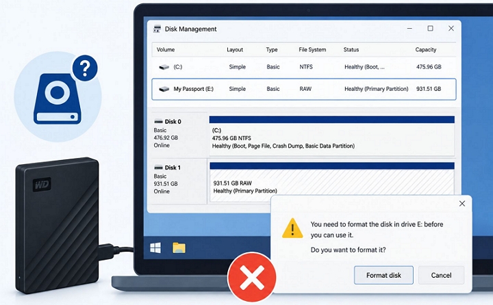 refuse formatting drive
